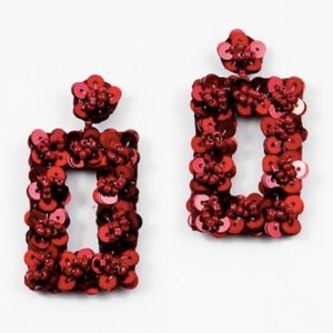 RED SEQUIN EARRINGS